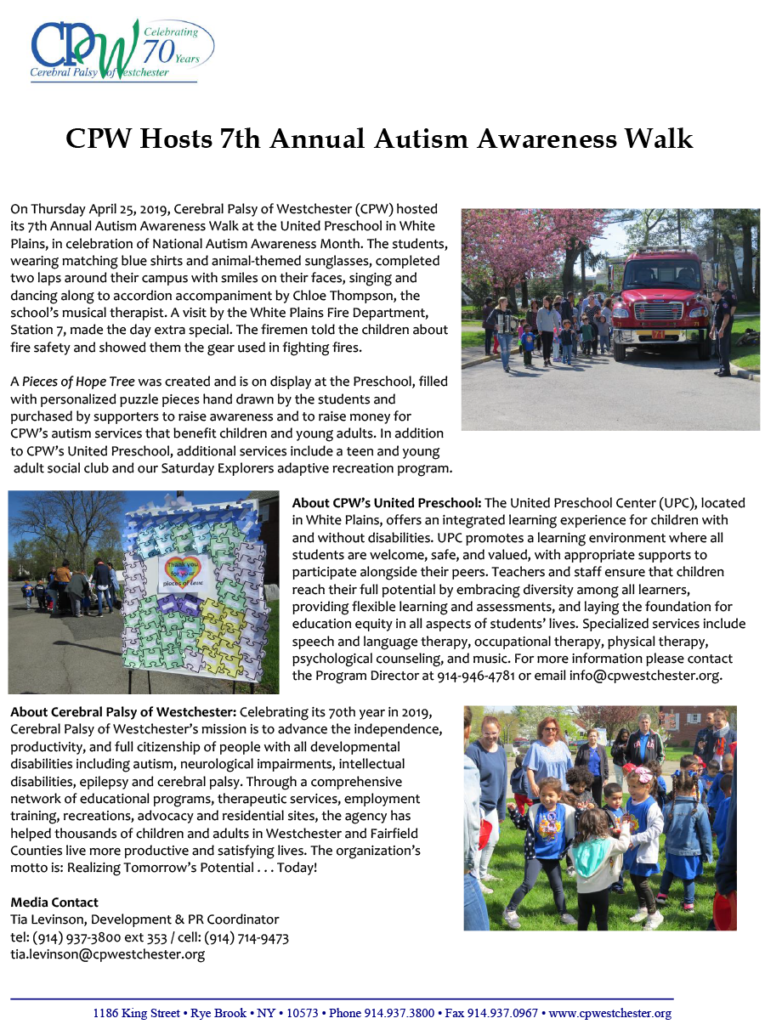 Seventh Annual Autism Awareness Walk
