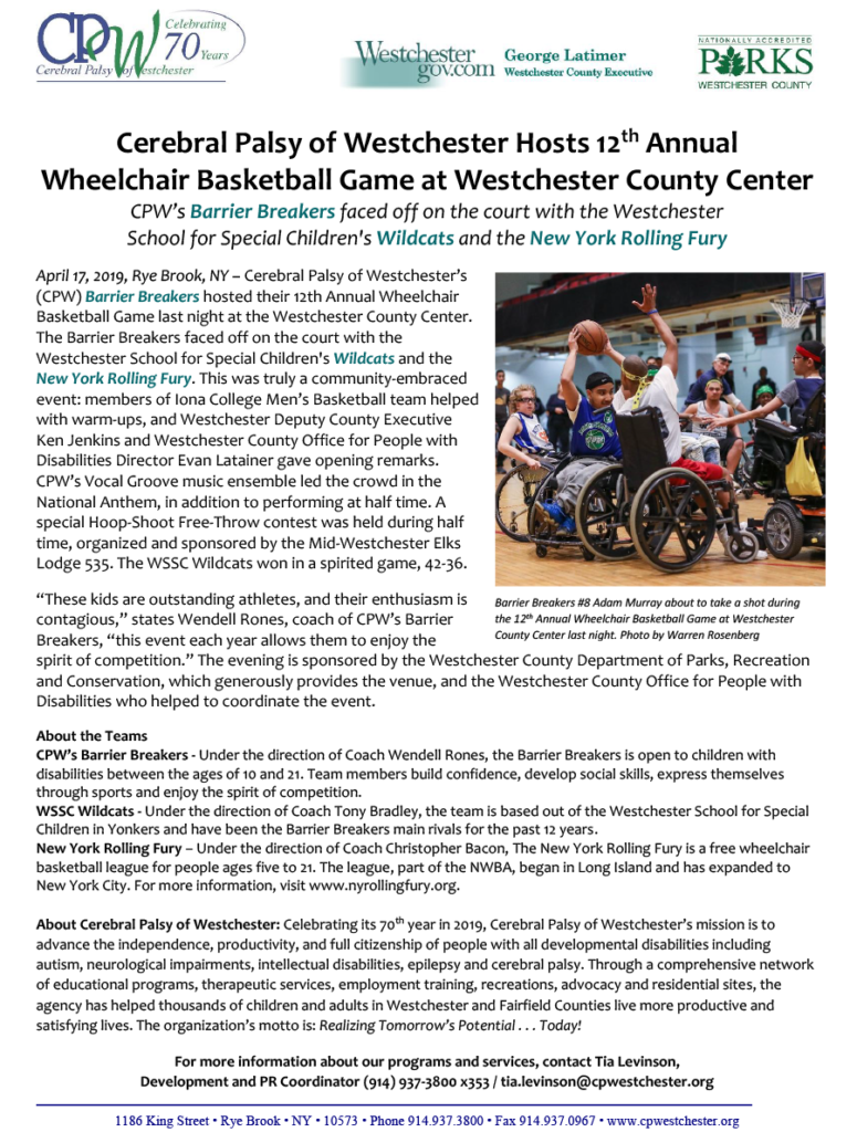 Twelfth Annual Wheelchair Basketball Game
