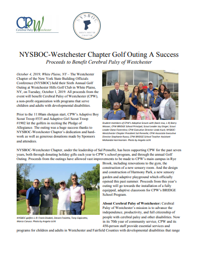 6th Annual NYSBOC-Westchester Chapter Golf Outing A Success