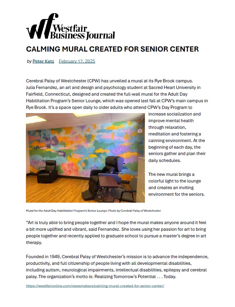 Westfair Business Journal – Mural for CPW Senior Lounge